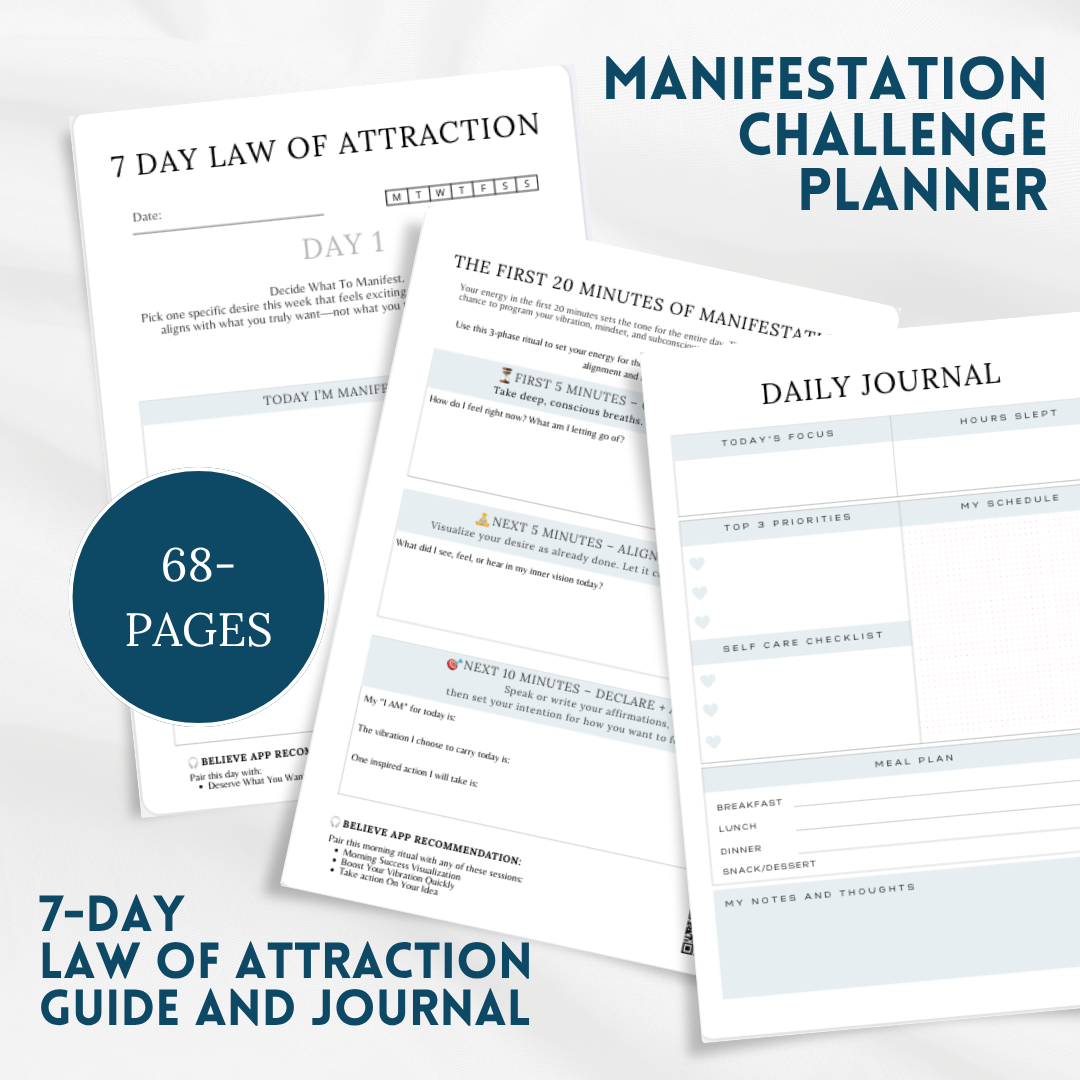 Believe 7-Day Manifestation Challenge Planner